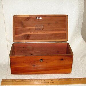 Vintage Lane Miniature CEDAR CHEST Keepsake BOX, McMahan's Turlock CA
